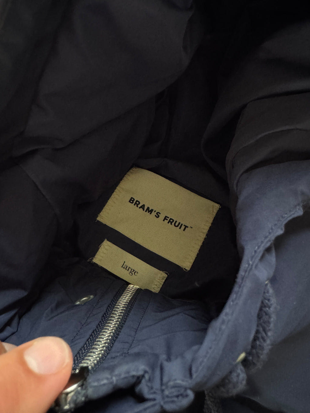 Brams Fruit – Hooded Puffer Jacket – Navy