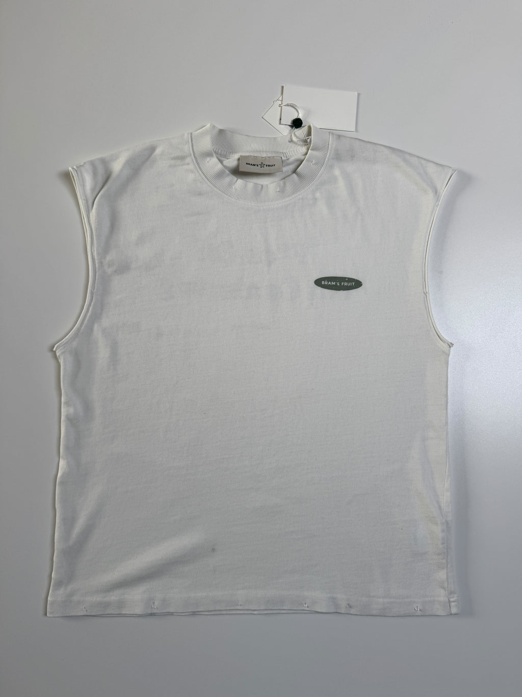 Brams Fruit – F*ck Off I’m Gardening Distressed Sleeveless T-Shirt – White