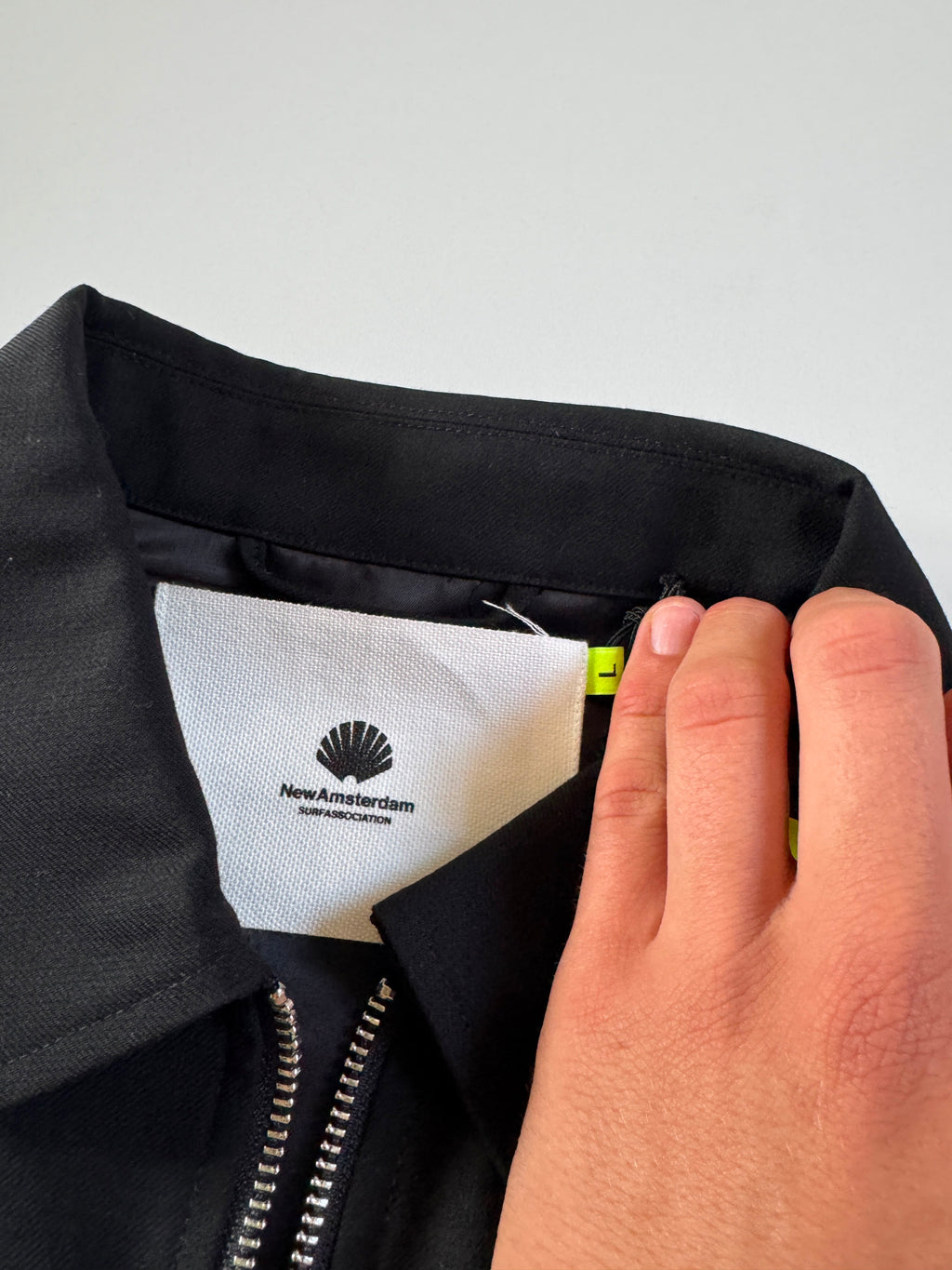 New Amsterdam Surf Association Lined Wool Overshirt Jacket – Black