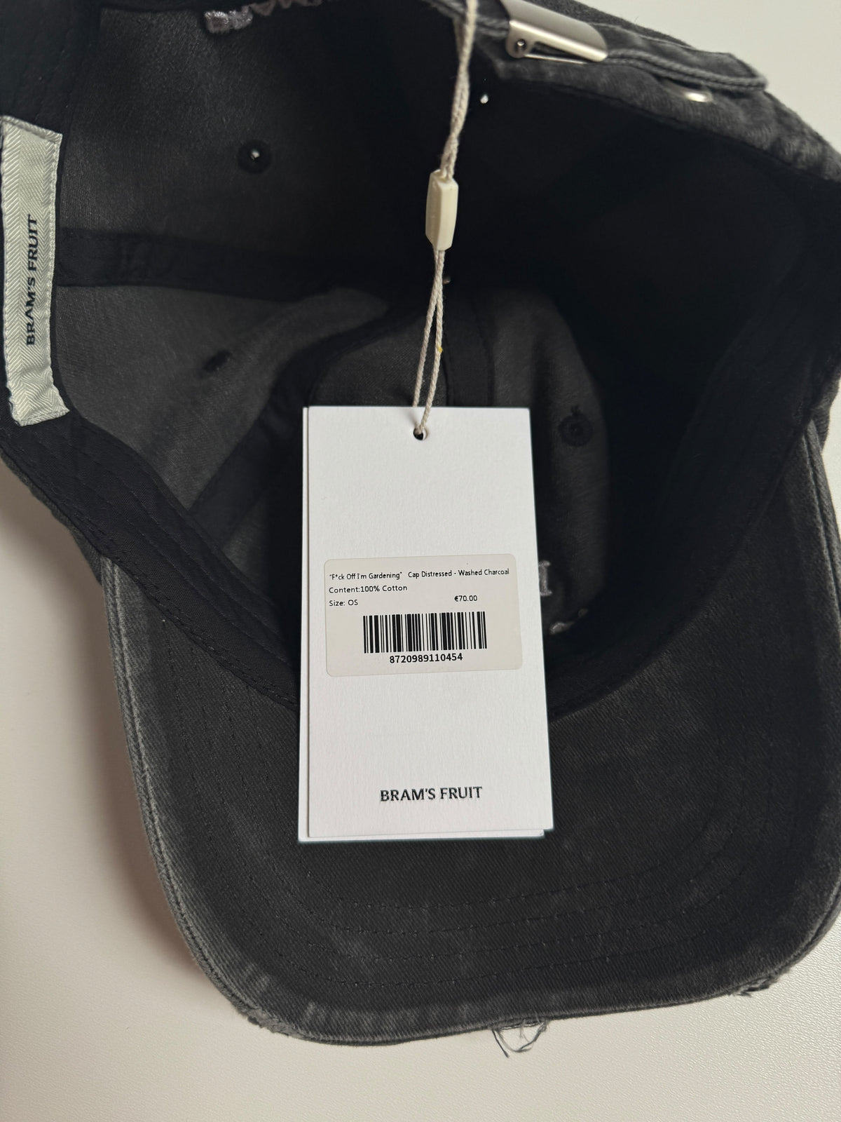 Brams Fruit – F*ck Off I’m Gardening Cap Distressed – Washed Charcoal