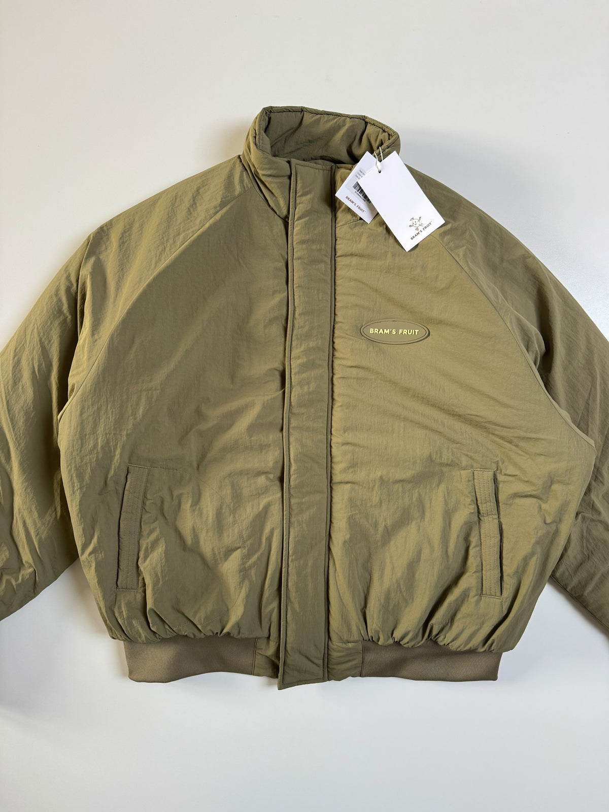 Brams Fruit – Emblem Patch Padded Jacket – Green