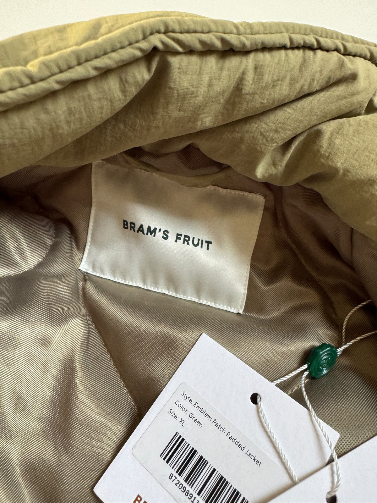 Brams Fruit – Emblem Patch Padded Jacket – Green