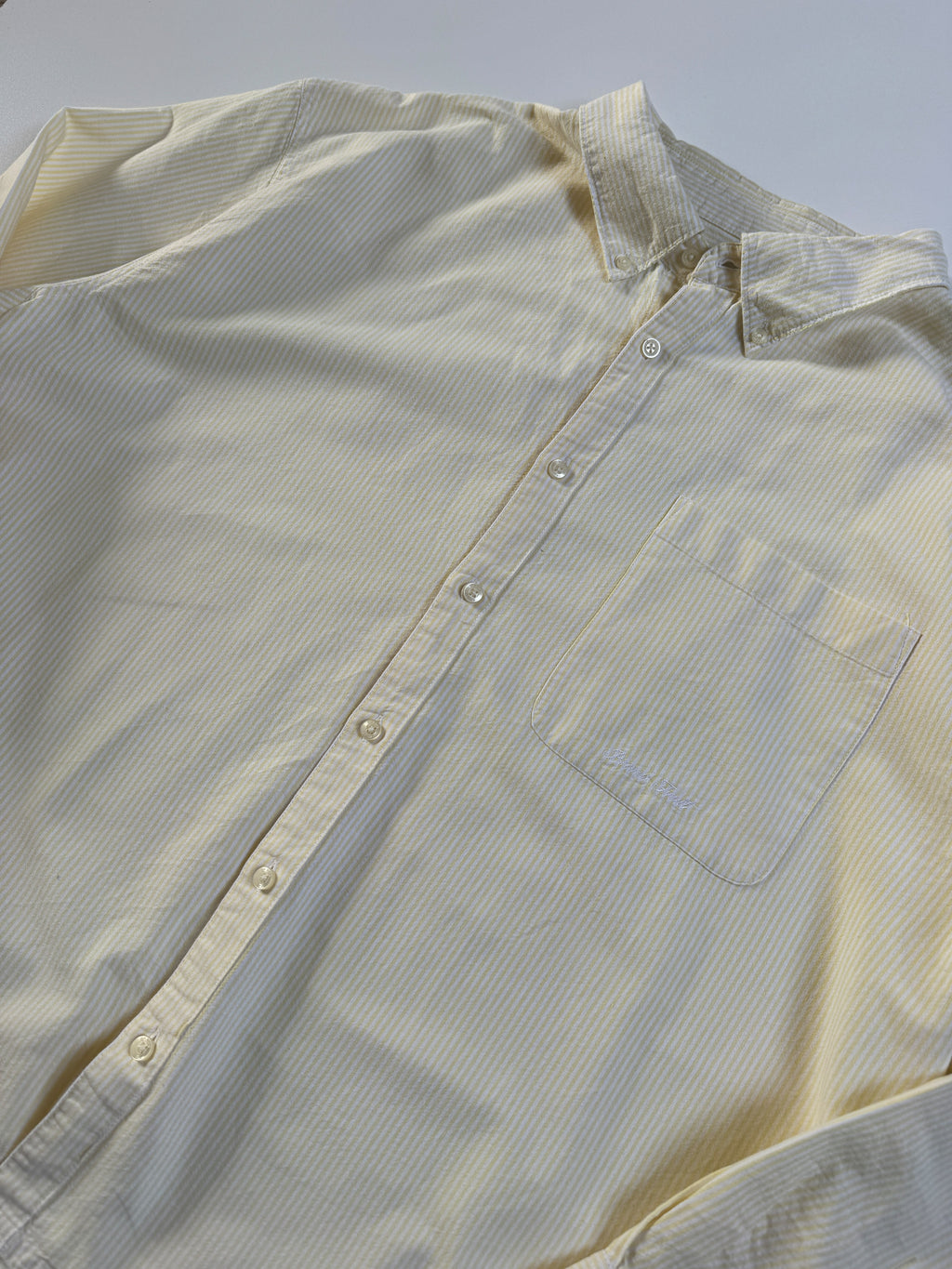 Brams Fruit – Distressed Oxford Shirt Longsleeve – Yellow