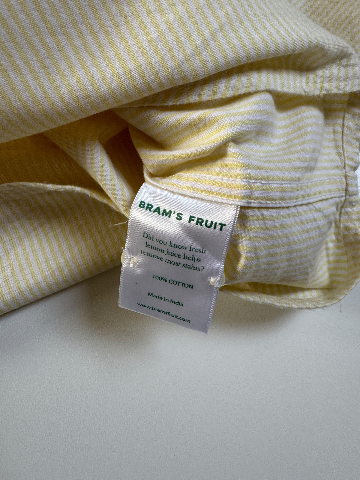 Brams Fruit – Distressed Oxford Shirt Longsleeve – Yellow