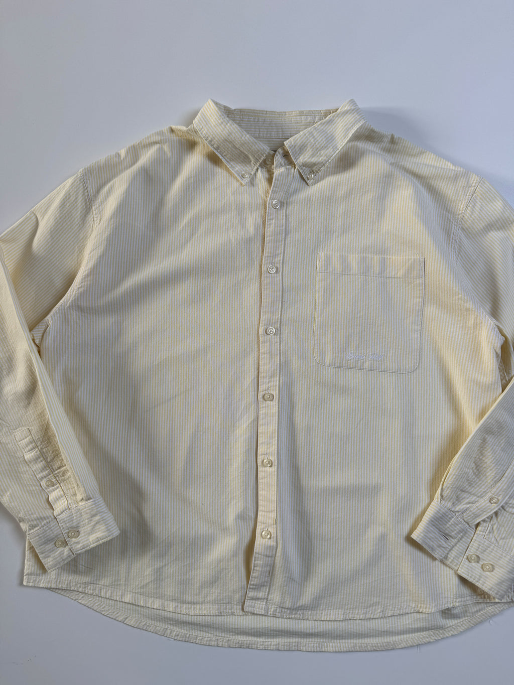 Brams Fruit – Distressed Oxford Shirt Longsleeve – Yellow