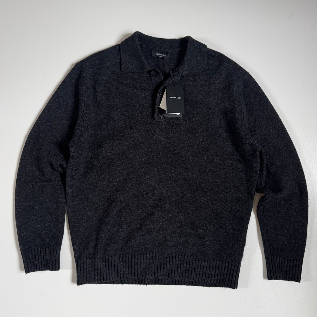 Massimo Dutti Tricot polosweater from wool mix M
