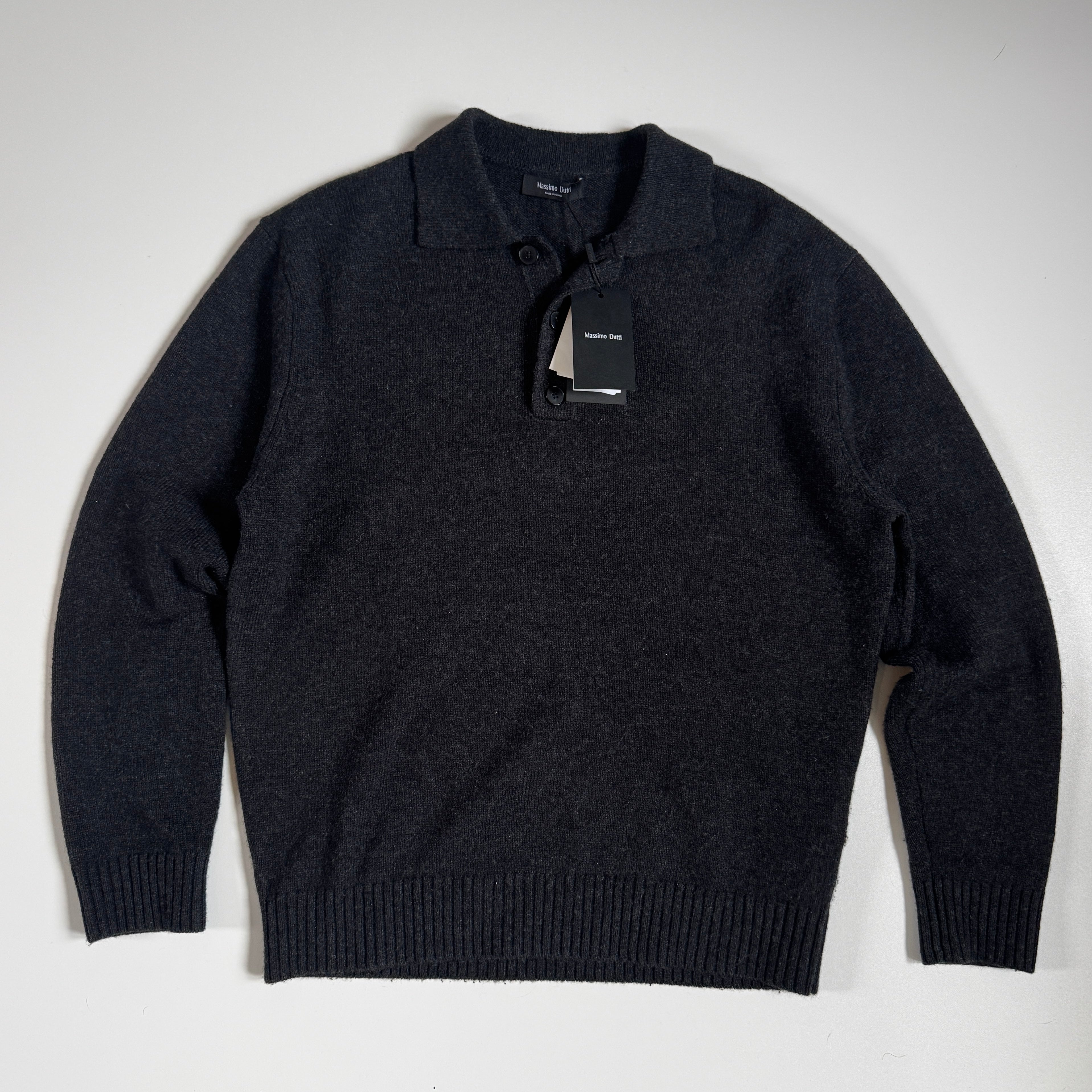 Massimo Dutti Tricot polosweater from wool mix M