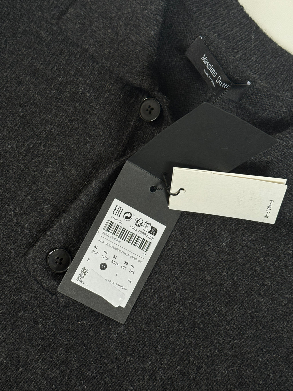 Massimo Dutti Tricot polosweater from wool mix M