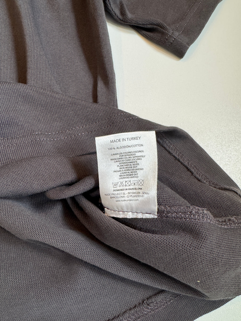Nude project declaration T-shirt ash L