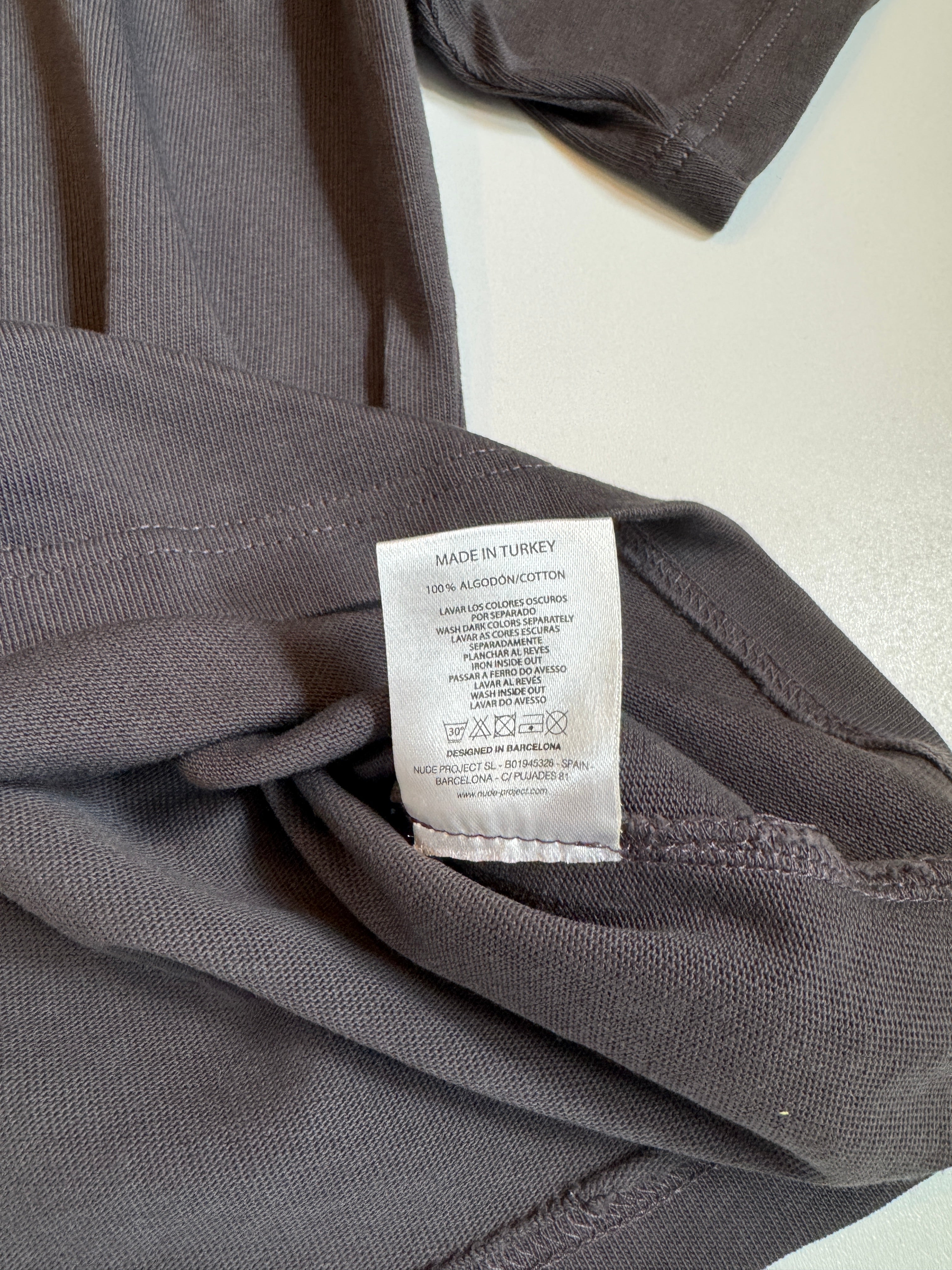 Nude project declaration T-shirt ash L