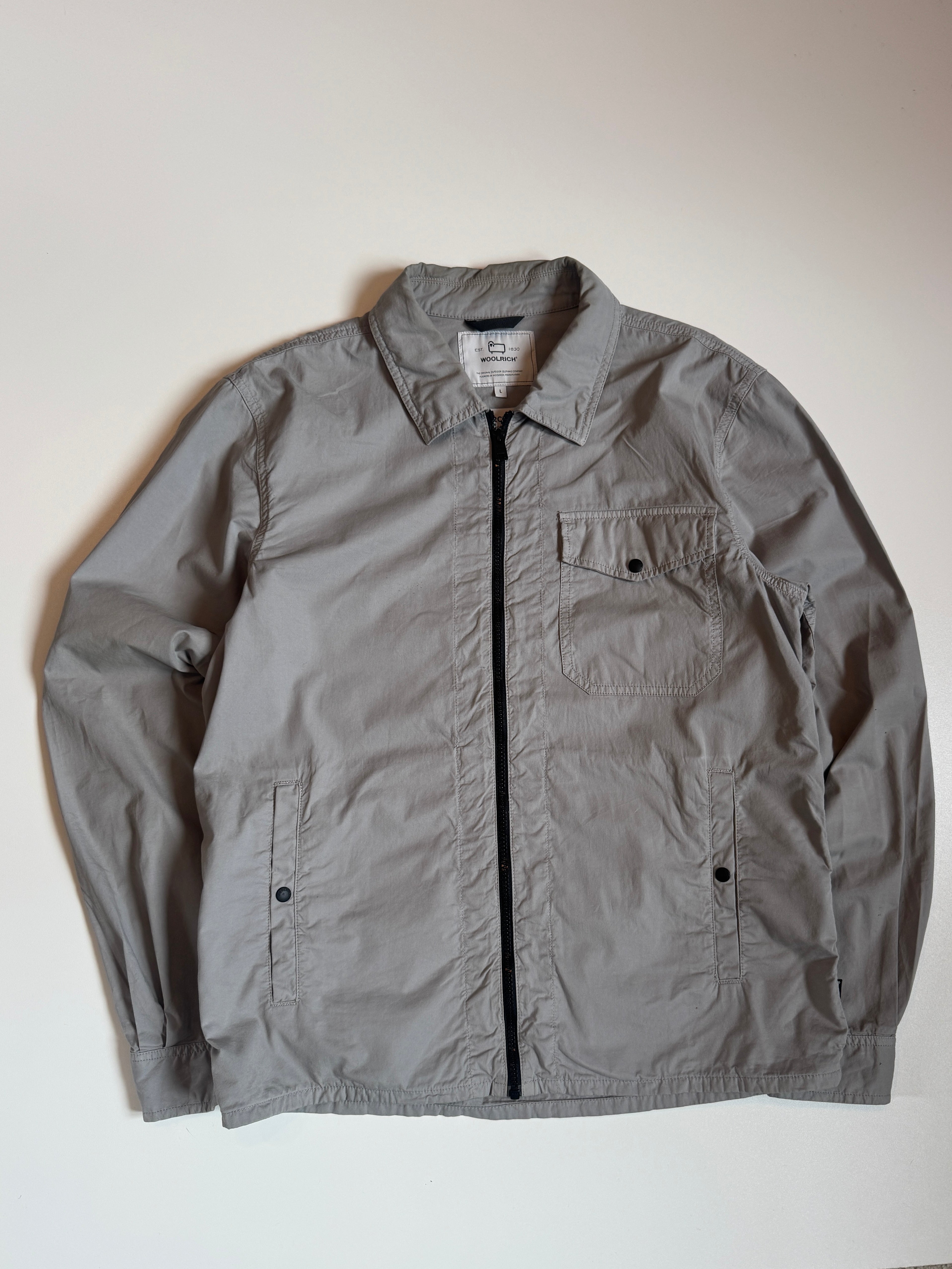 Woolrich Gabardine Overshirt Lake Olive Brand L