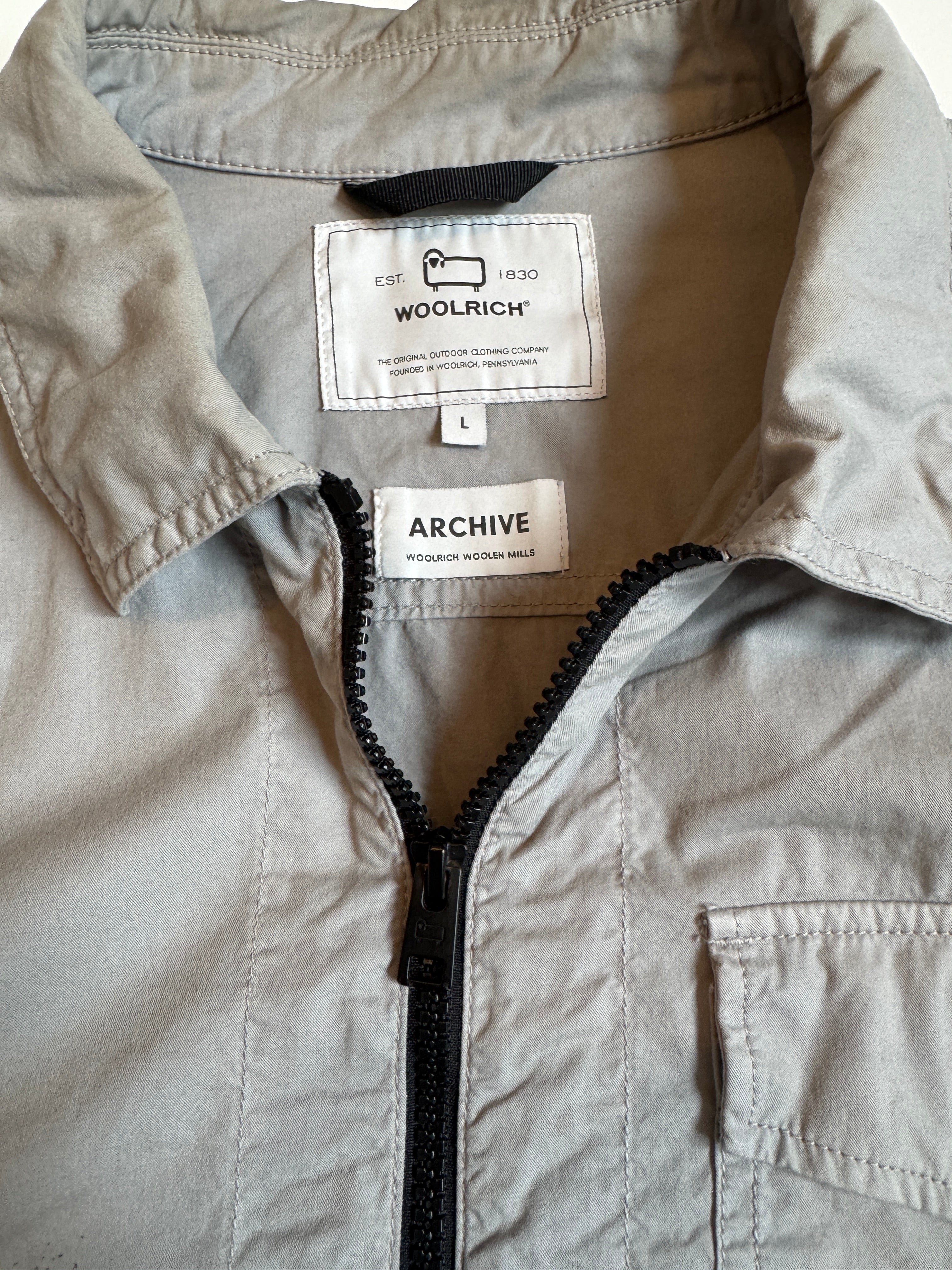Woolrich Gabardine Overshirt Lake Olive Brand L