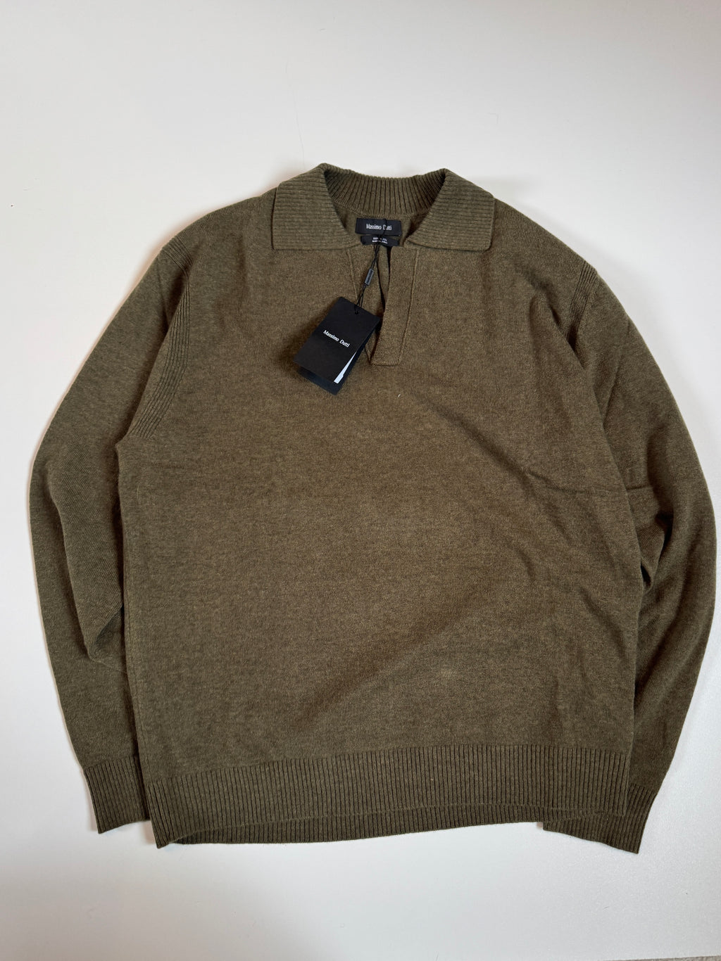 Massimo Dutti wool polosweater with V-neck L