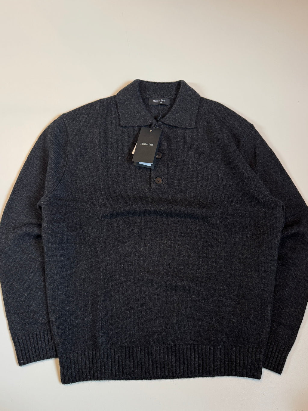 Massimo Dutti Knit polo sweater (wool blend) M