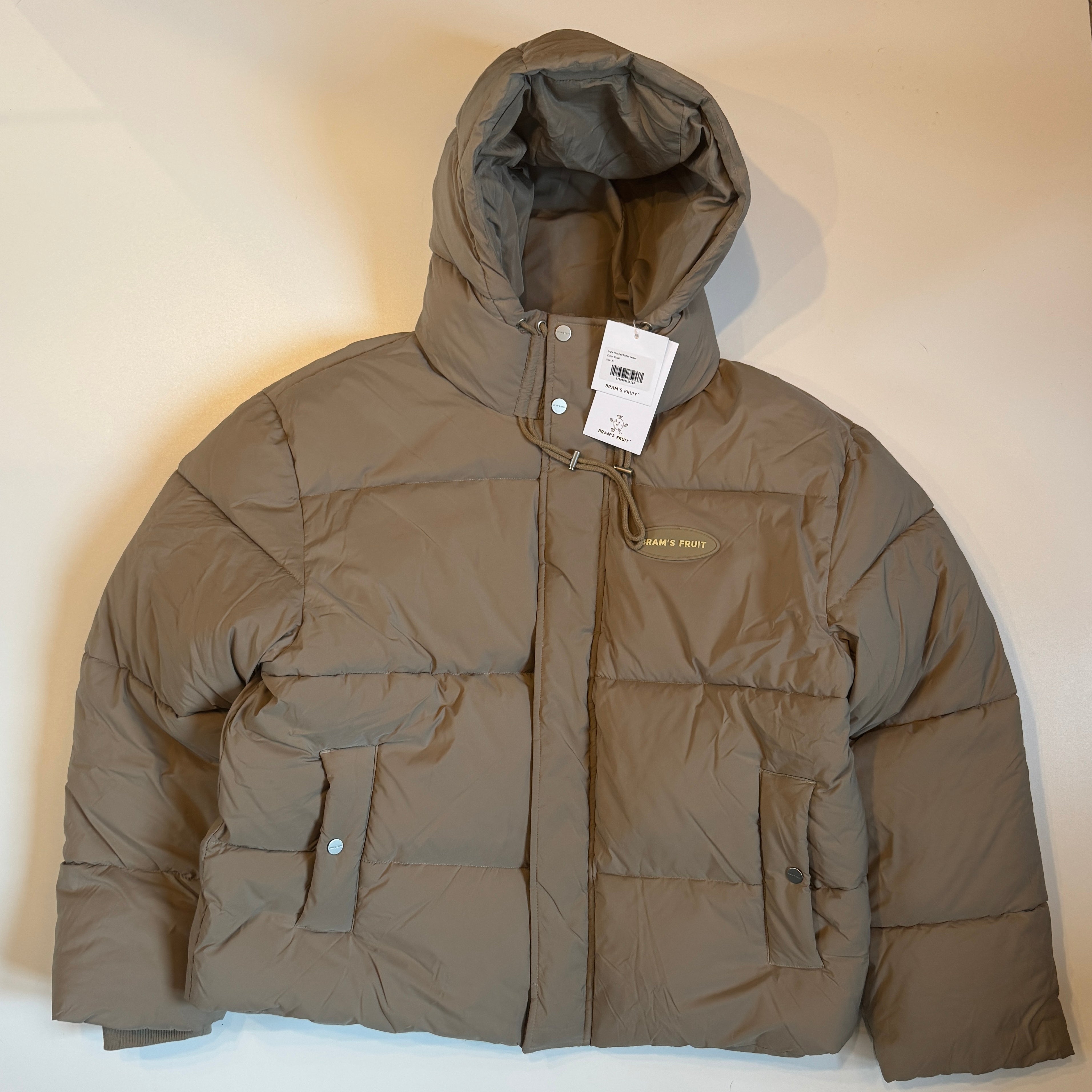 Bram's Fruit Hooded Puffer Jacket Khaki L