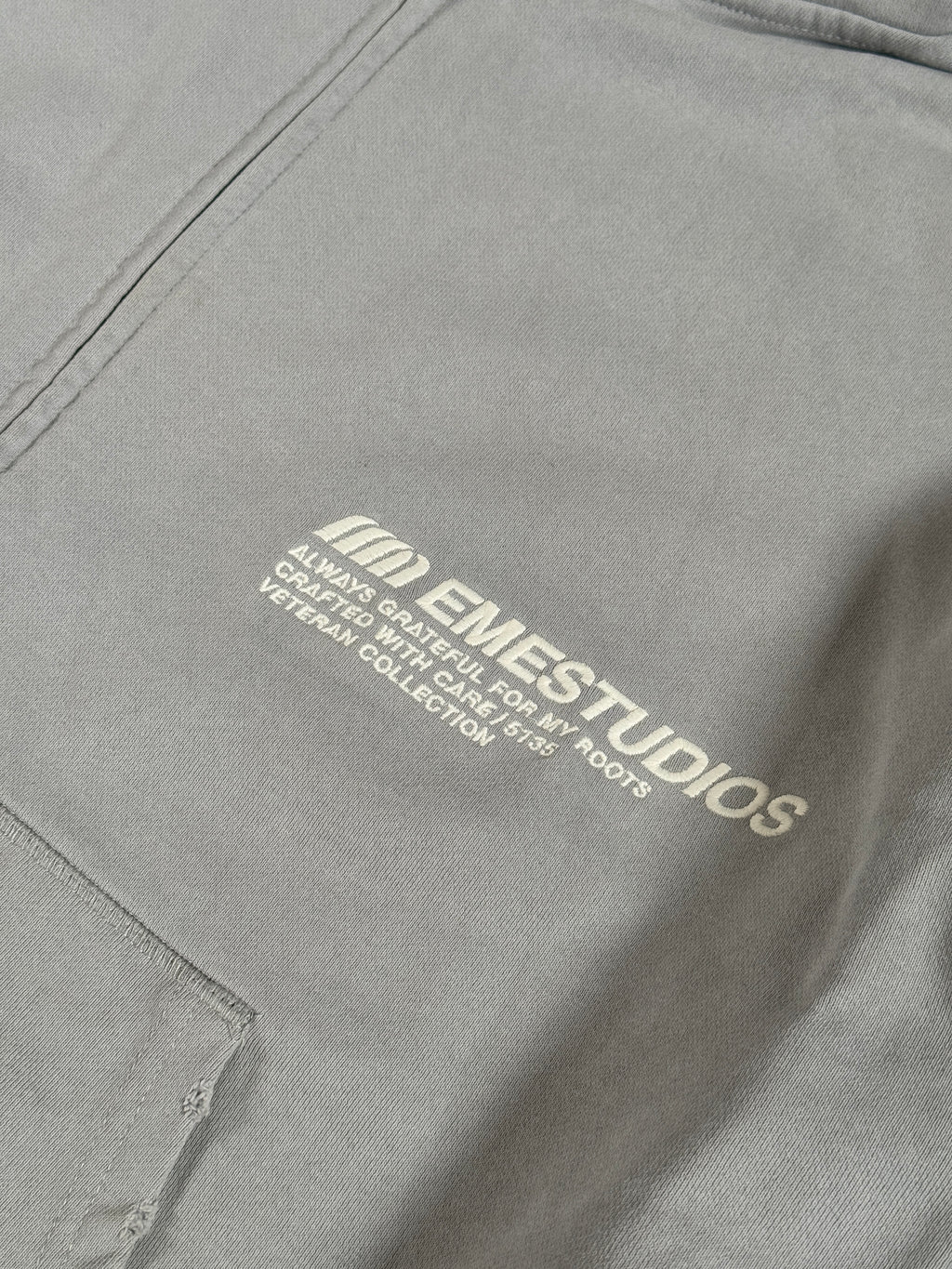 EME STUDIOS ALWAYS GRATEFUL Heather Grey Full Zip M