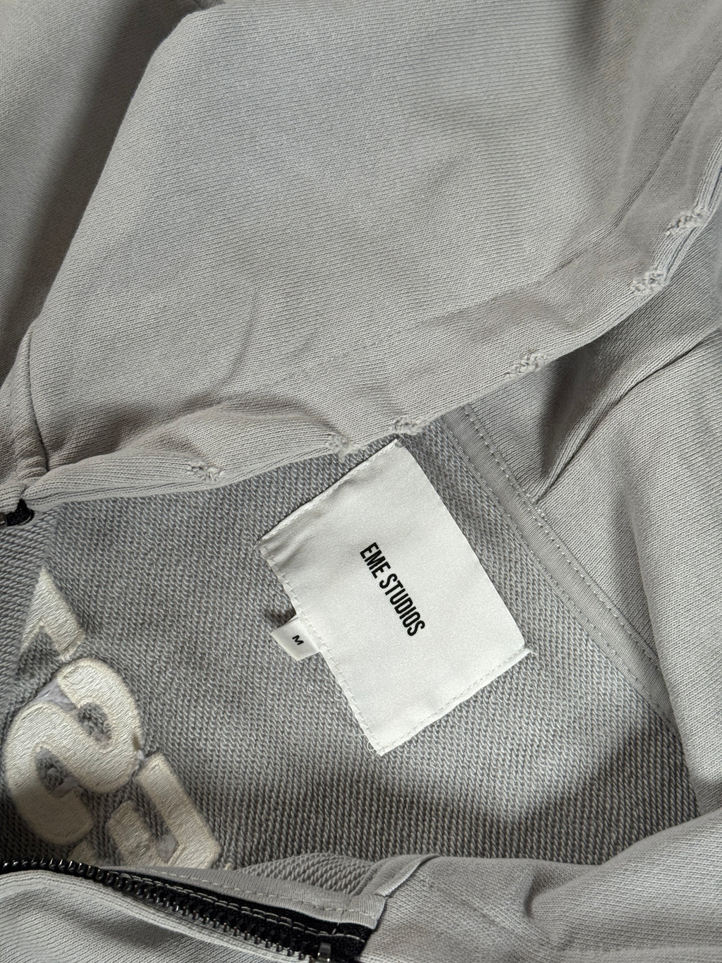 EME STUDIOS ALWAYS GRATEFUL Heather Grey Full Zip M