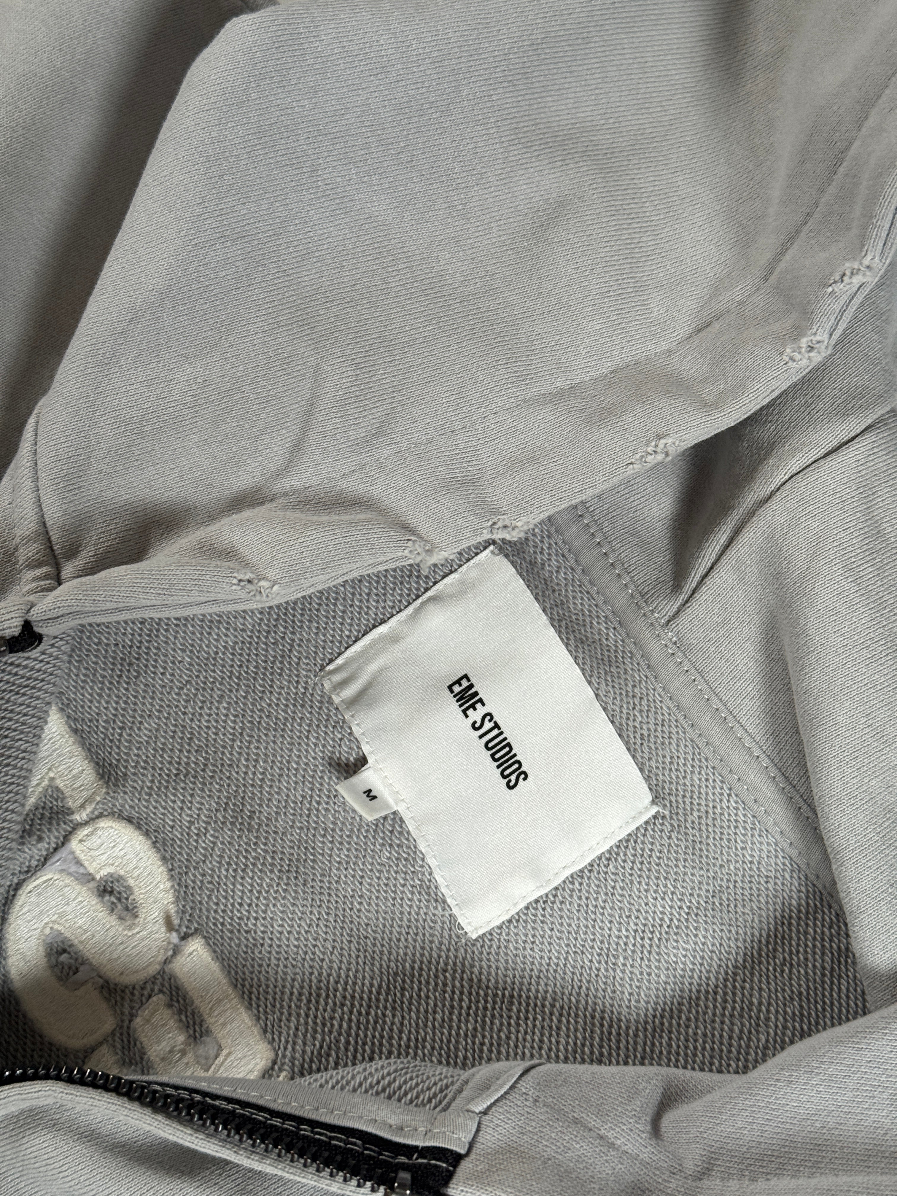EME STUDIOS ALWAYS GRATEFUL Heather Grey Full Zip M
