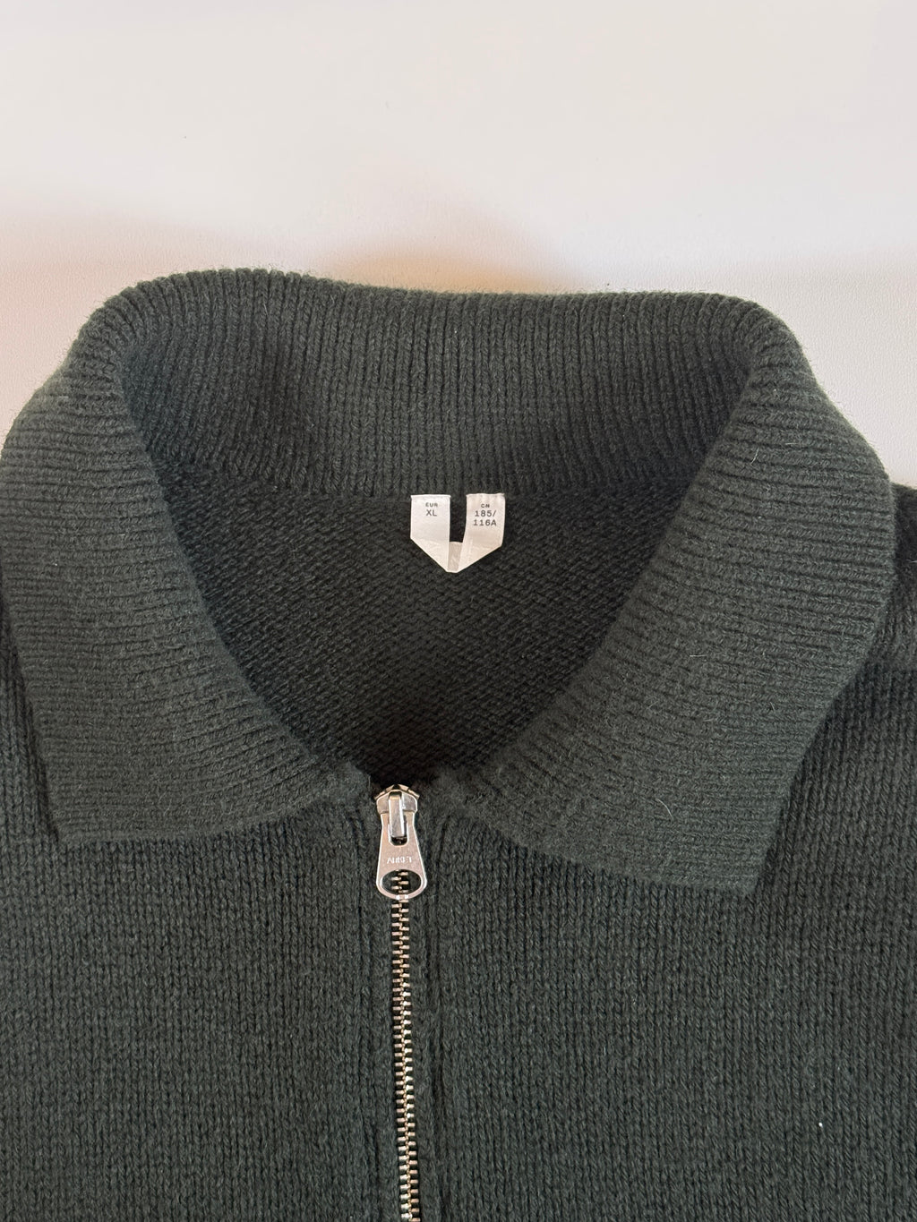 ARKET Knitted Wool Zip Polo Shirt XL 100% wool