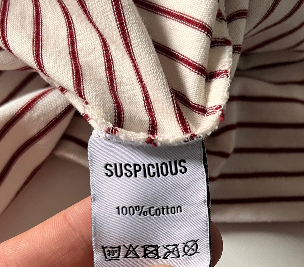 Suspicous Antwerp Striped Longsleeve - Red & White M