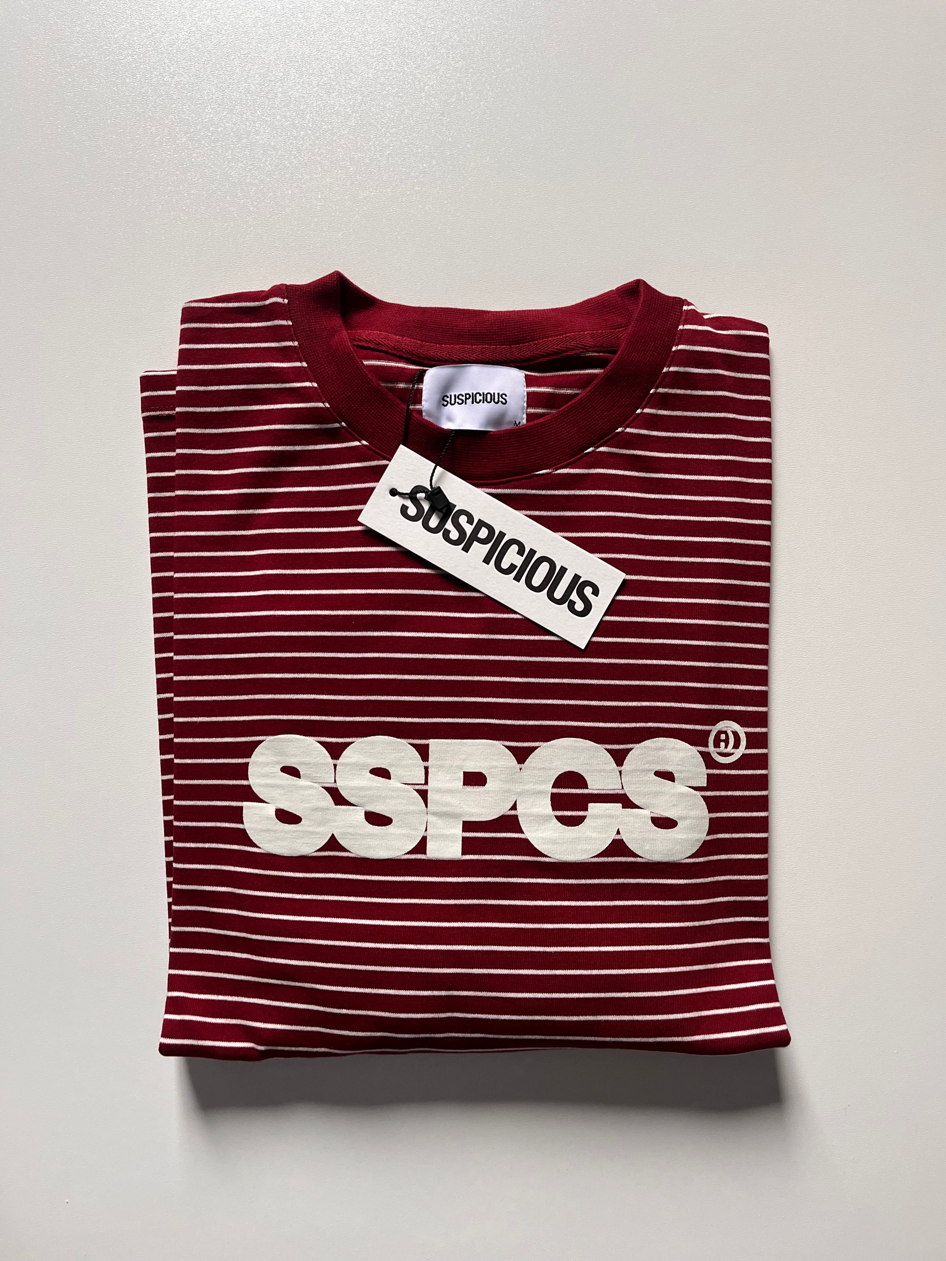 Suspicous Antwerp Striped Longsleeve - Dark Red M
