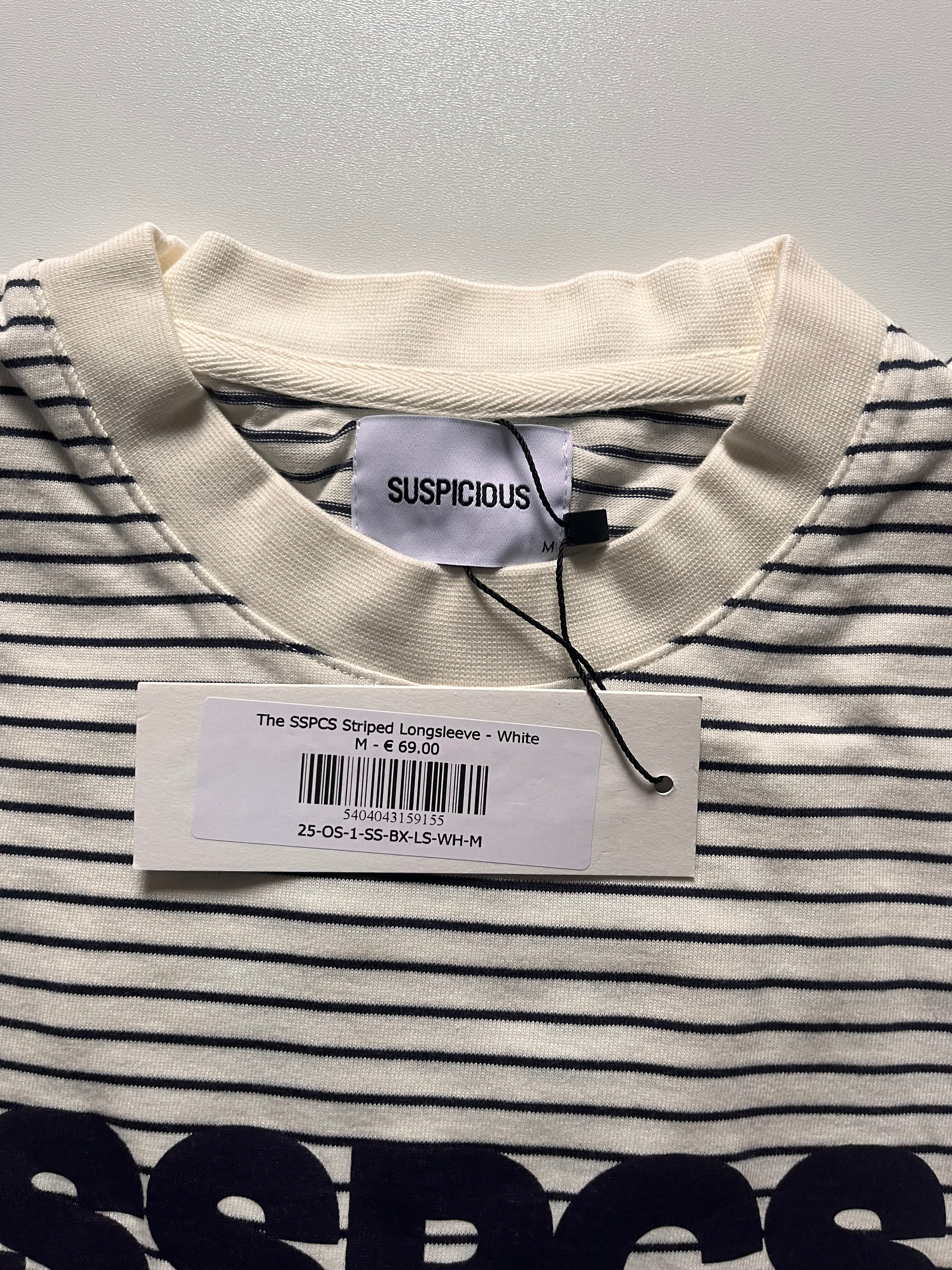 Suspicous Antwerp Striped Longsleeve - White M
