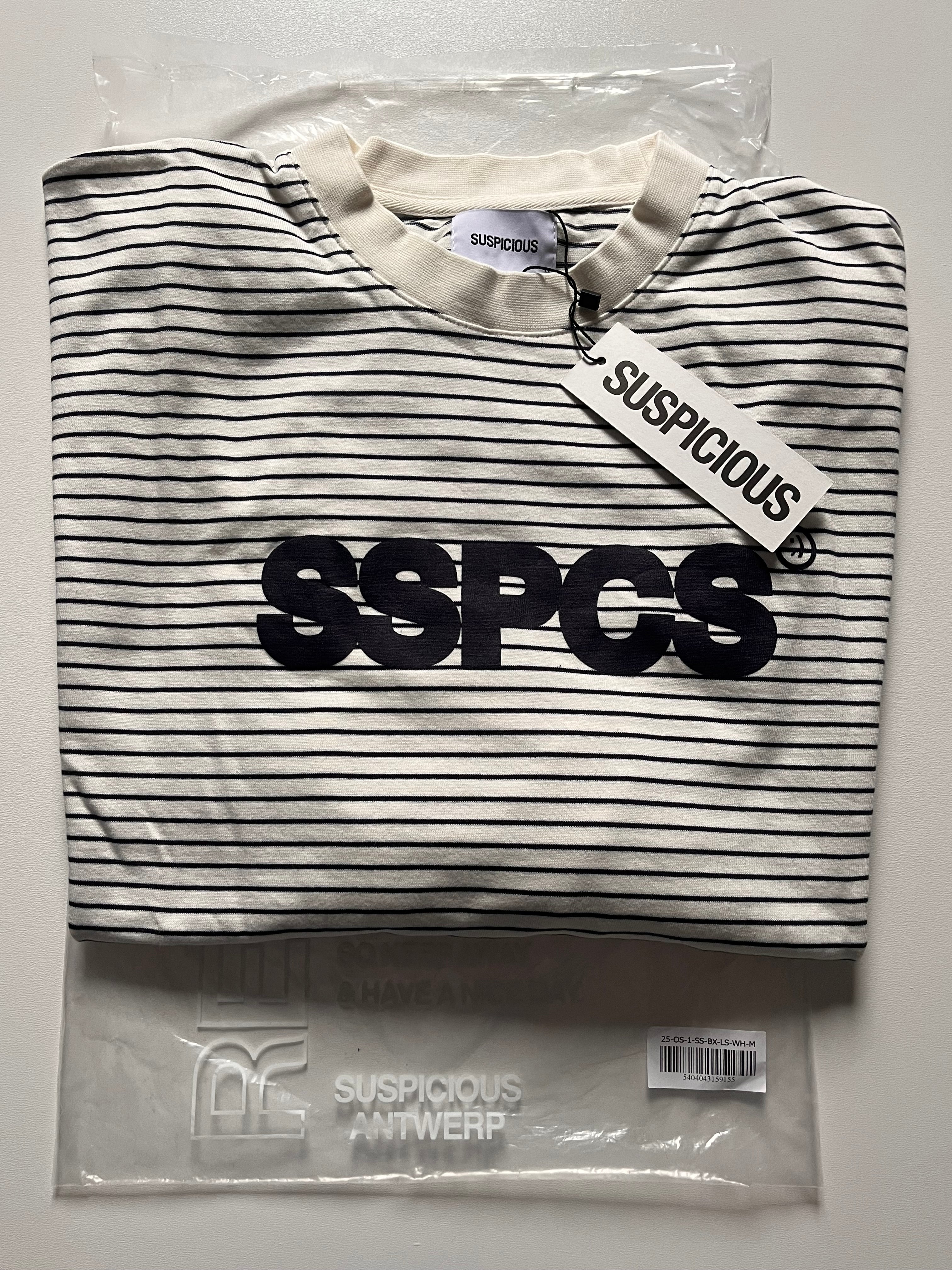 Suspicous Antwerp Striped Longsleeve - White M